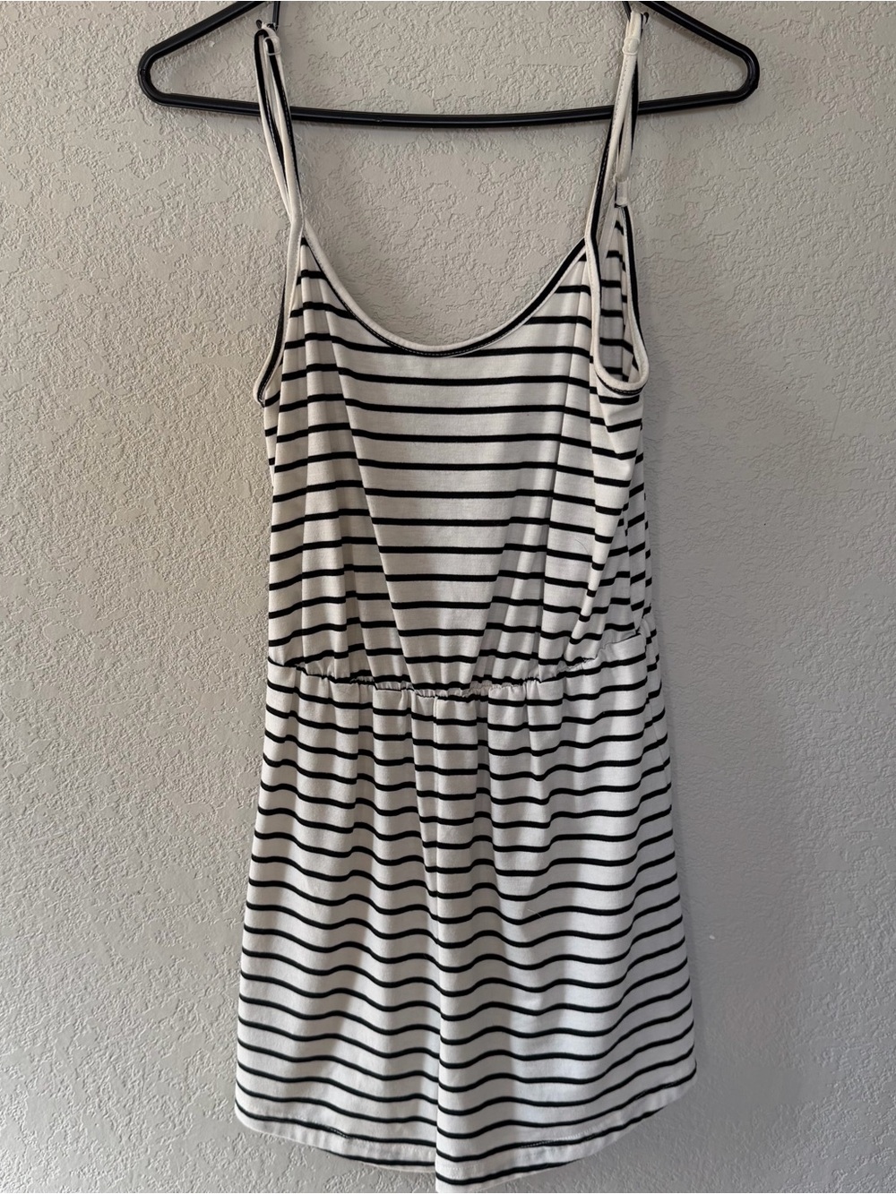Striped Black & White Romper